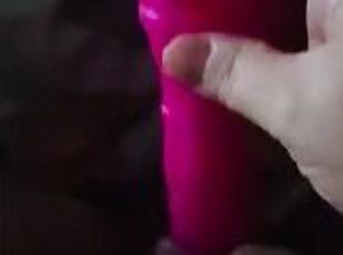 Fucking my tight pussy with my dildo