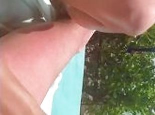 Caught wanking in public beach front hotel by drone, wanked off unt...