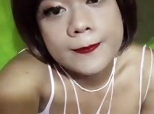 asiatique, transsexuelle, anal, fellation, ados, couple, point-de-vue, horny, lingerie, webcam