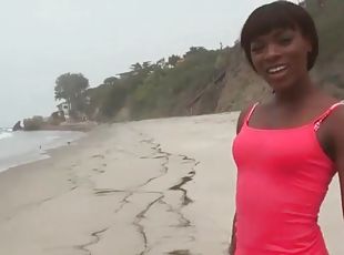 babes, negra-ebony, adolescente, negra, playa, bragas, prieto