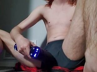 Using a massage gun right on my clit for the first time (part 2) (f...