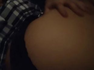 Sexy chubby Latina shows off ass and then plays with pussy on camer...