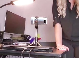 amatorskie, anal, casting, pov, spodnie, blondynka, fetysz, szef, dominacja, kobieca-dominacja