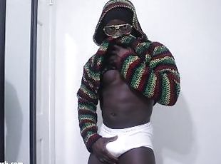 Black Hunk Supposed To Be Studying For Exams Jerks Off His Cock Ins...