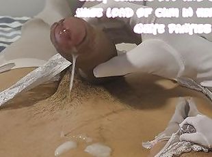 Sissy Jerking Off And Cumming a Huge Load Of Cum In her Mommys Whit...