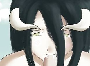 Albedo's moist blowjob and a creampie in the end - Overlord