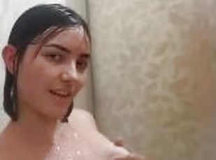 mandi, amatir, remaja, brazil, pacar-perempuan, manis, nakal, kecil-mungil, fetish-benda-yang-dapat-meningkatkan-gairah-sex, mandi-shower