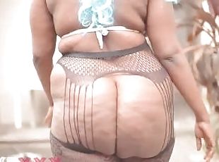 Huge booty BBW walking on half naked then got her fat butt grabbed ...