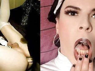 Naughty Nun Gets Pegged And Fed her Own Cum - Jessica Bloom And Pol...