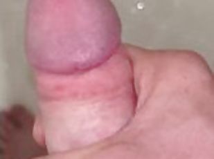 Straight guy jerks big dick in shower huge verbal cumshot