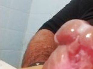 mastubasi, amatir, dewasa, homo, handjob-seks-dengan-tangan-wanita-pada-penis-laki-laki, sperma, seorang-diri, susu, penis