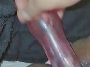 grosse, masturbation, orgasme, chatte-pussy, amateur, ébène, jouet, latina, belle-femme-ronde, butin