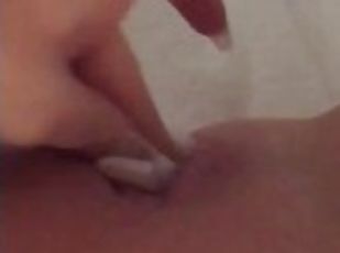 Sneaked into my step sisters room and fucked my pussy with her dild...