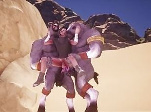 double furry anal (in the desert) for tight ass slender gay Tarvis ...