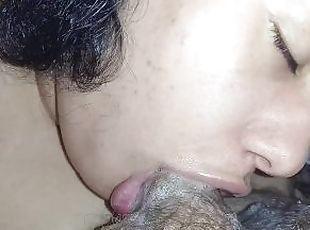 POV of my mouth and my wet tongue licking a lot of dick making him ...