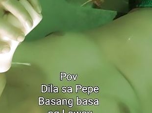 POV Dila sa puke, basang basa ng laway ang puke pag kinain,kain pepe sa kwarto @ banyo,pussy licking