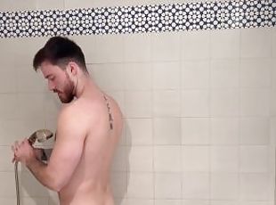 kąpiel, tata, owłosione, amatorskie, gej, fetysz, prysznic, solo, tatuś, umięśnione