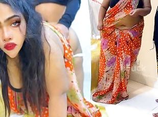 I fuck my beautiful Mother-in-law when She Wear Saree Bra & Pantty,...