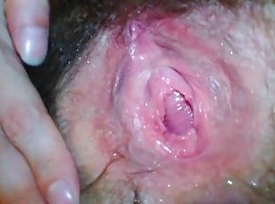 hairy wet pussy gushes squirt onlyfans slut gushing masturbating ti...