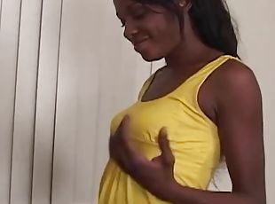 The way this horny ebony smiles while taking a BBC is really exciti...
