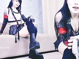 ASMR Roleplay: Tifa Lockhart masturbates with panties in her pussy ...