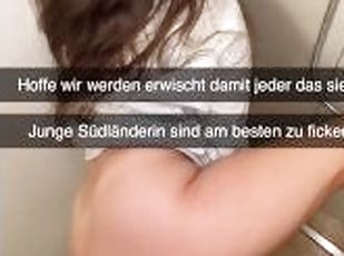 Junge Trkin wird auf Snapchat in ffentlicher Dusche hemmungslos gefickt