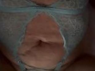 Hot Horny cheating wife gets massive cumshot and wipes all over her...