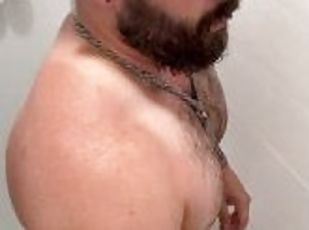 Muscular Tatted Bald Bearded man Showers after a Long Day…OF@Tatted...