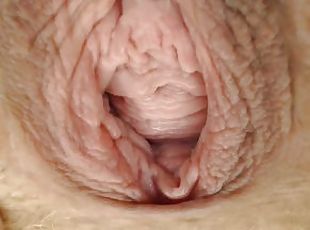 clitoris, extrem, pisandu-se, pasarica, amatori, frumoasa, vagin, de-aproape, imprastiand