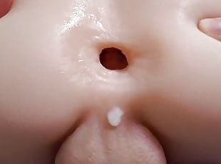 anal, udløsning, kæmpestor-pik, legetøj, bøsse, creampie, fingering, sperm, knepning-fucking, snæver