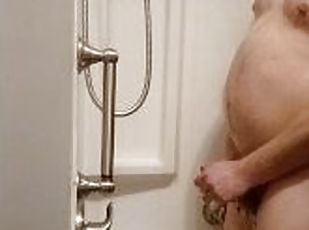 baignade, poilue, masturbation, amateur, joufflue, secousses, ejaculation, douche, solo, réalité