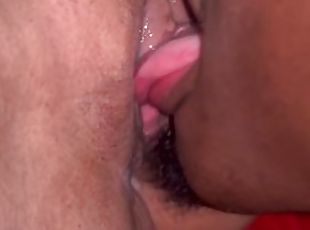 Pussy and  clit eating until she cum in my mouth 3 times. Oral sex ...
