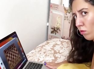 She Loves Playing Chess So Much That She Didnt Notice The Dick In H...