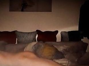 Enhanced old video of very skinny blonde lad humps his pillow and t...