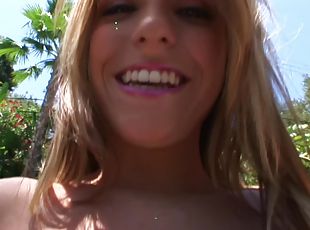 18yo American babe - big ass blonde takes anal toy from Scott Nails...
