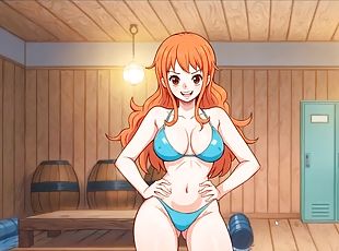 Lusty Buccaneers Parody Hentai Game Ep.2 Nami is stripping for the ...