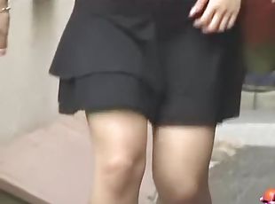 Skirt sharking video  featuring a delicious Japanese hottie