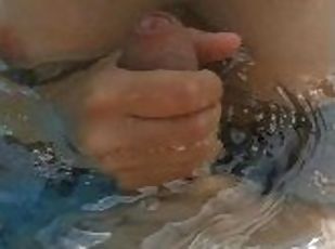 onani, offentlig, amatør, babes, cumshot, tenåring, latina, handjob, par, strand