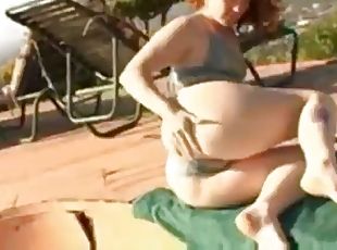 Mylie Moore fucking by the pool