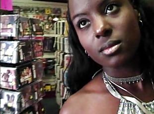 Ebony princess will do anything for a hot man's engorged boner