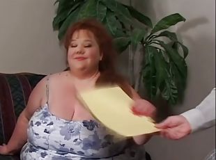 Fat Sindee Williams sucks a dick and gets fucked in an office