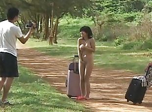 Hot Asian Sasa strips for boys on a country road
