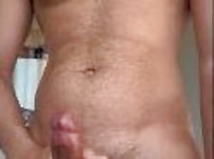 masturbation, orgasme, amateur, ejaculation-sur-le-corps, énorme-bite, gay, branlette, solo, bite