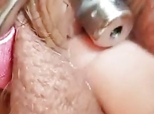 First time cum in my inverted chastity device, 5 inch urethral cath...