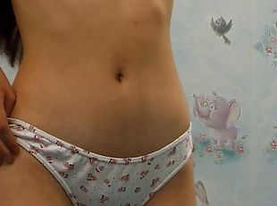 masturbação, orgasmo, cona-pussy, amador, adolescente, meias-calças, sozinho, ousado, mini-saia, tetas-pequenas