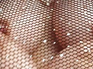 Small natural tits in fishnets mesmerize sensual goddess worship sw...