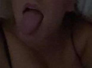 TsVerochka sticks out her tongue