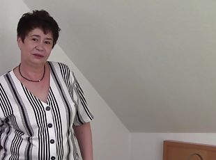 Anja is a horny grandma who cannot resist a stiff sex toy
