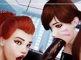 Overwatch Dva Deep Throat Huge Black Cock Cumshot Brigitte Sucking ...