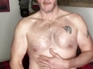 papa, masturbation, gay, branlette, solo, pappounet, musclé, tatouage, ours